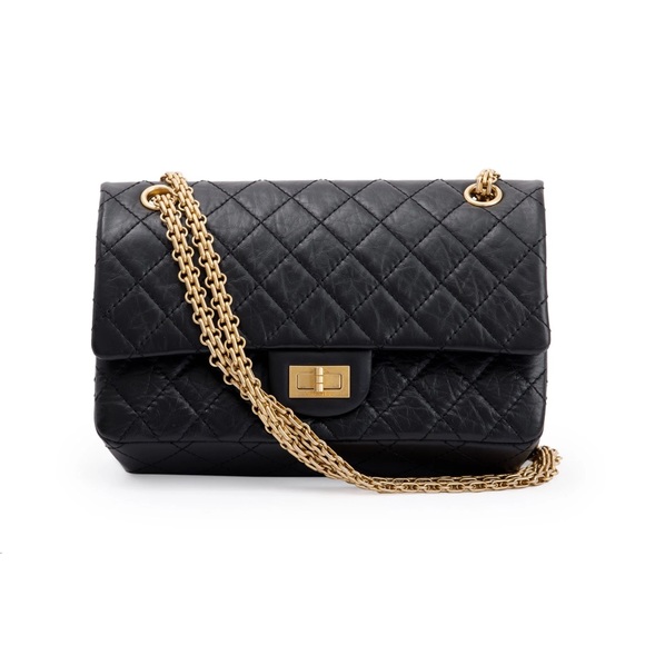 Authentic CHANEL 2.55 Reissue 227 Flap Black. Dust bag, authenticity card, box. - Picture 5 of 7